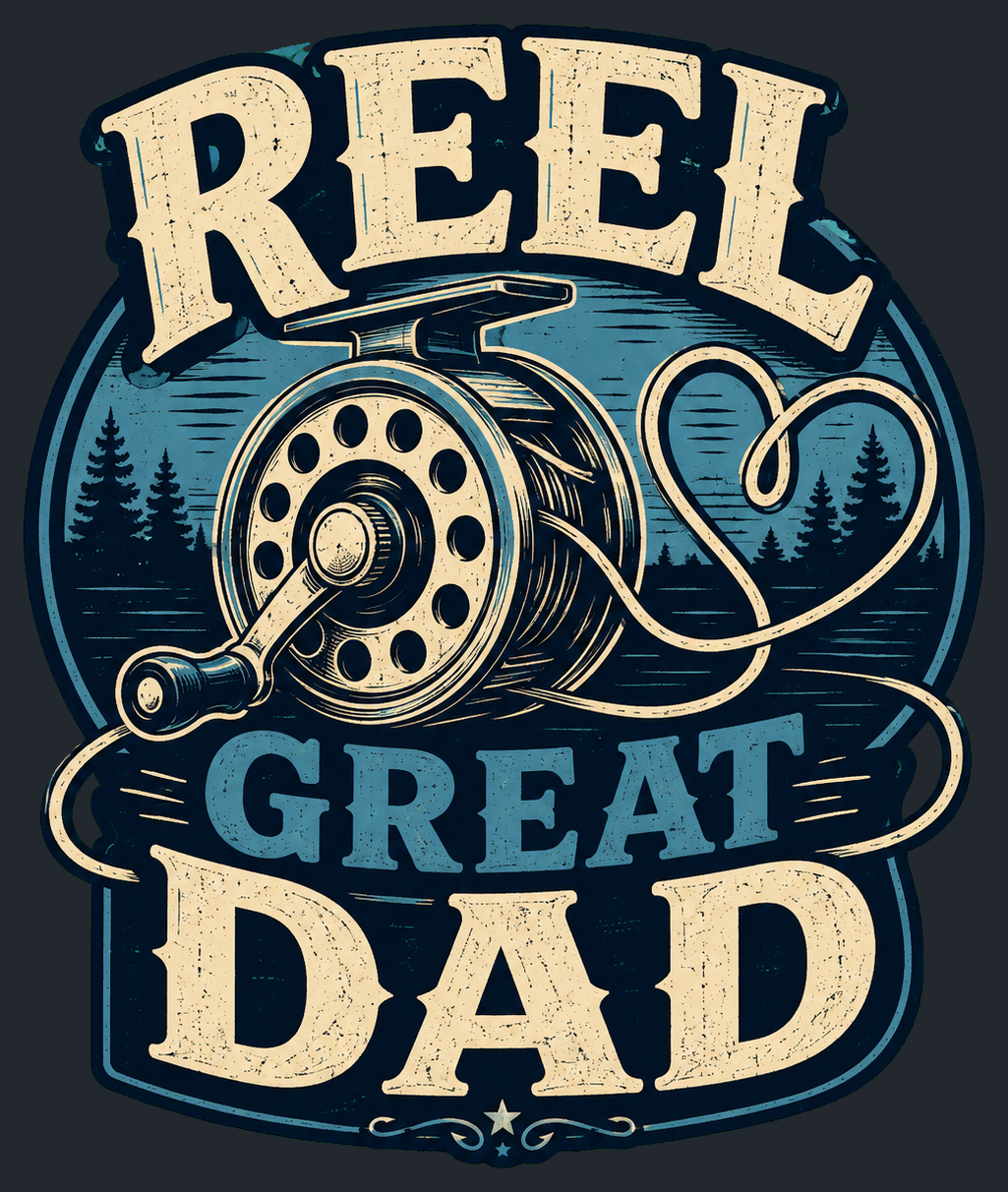 Close-up of the Reel Great Dad artwork