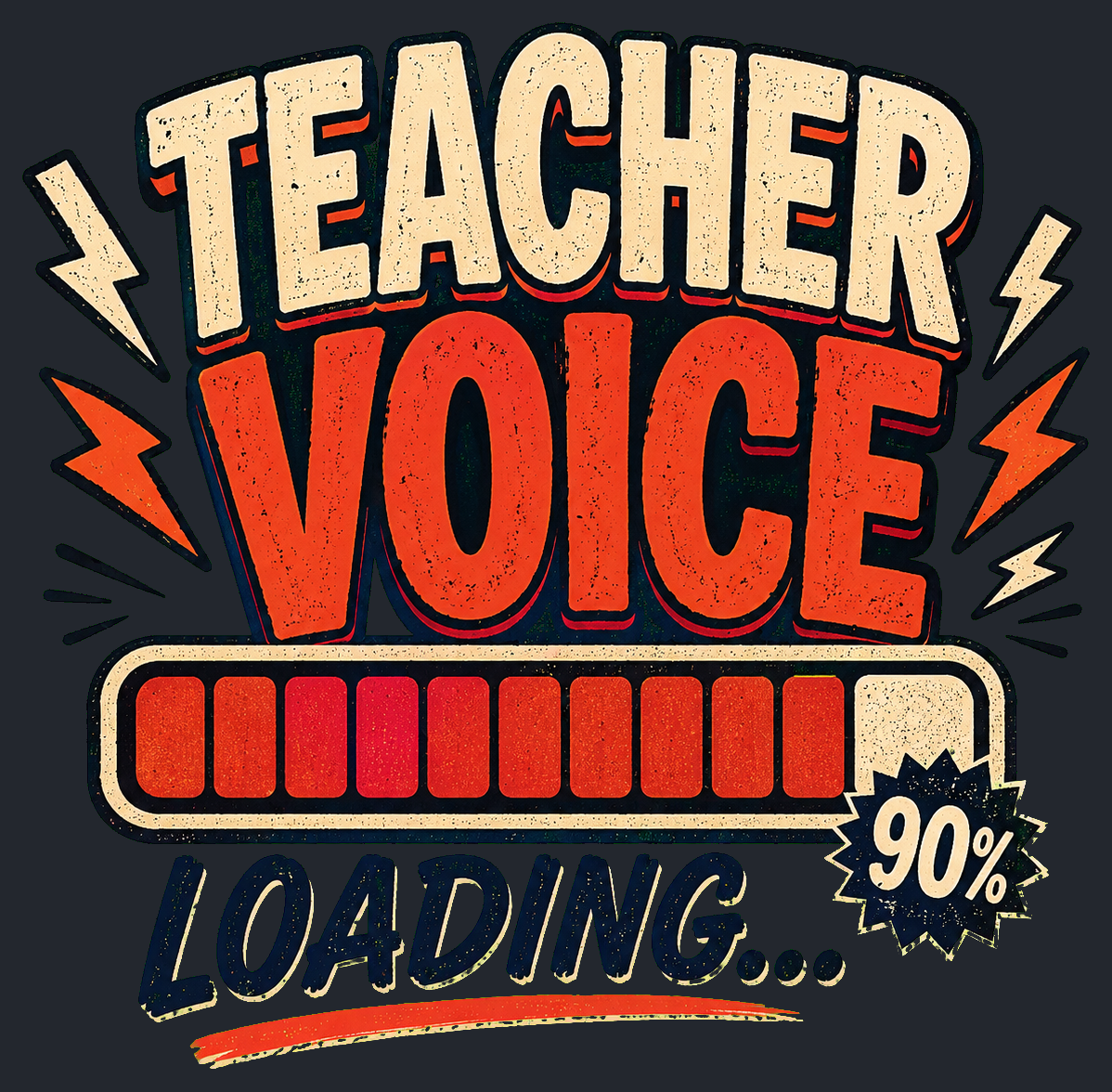 Close-up of the Teacher Voice Loading... artwork